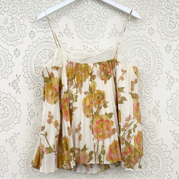 Rebecca Taylor Wild Peony Pleated Tank - Picture 11 of 16